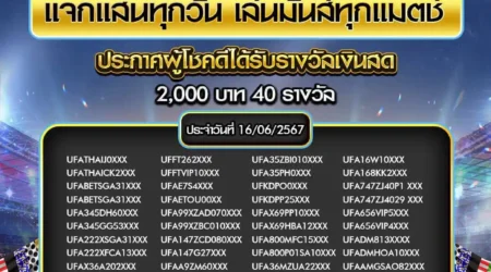 ประกาศผลกิจกรรม 16 มิถุนายน 2567