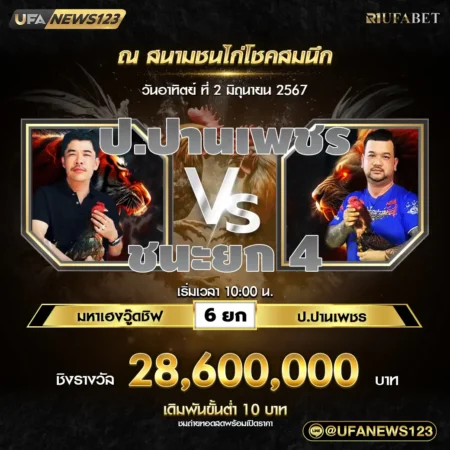 เทปไก่ชน มหาเฮงวู๊ดชิฟ VS ป.ปานเพชร 02 มิถุนายน 2567