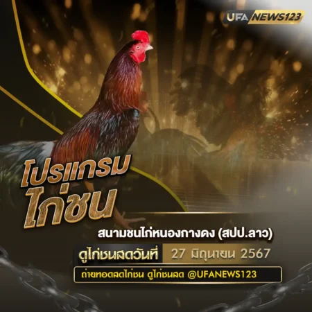 โปรแกรมไก่ชน 27 มิถุนายน 2567