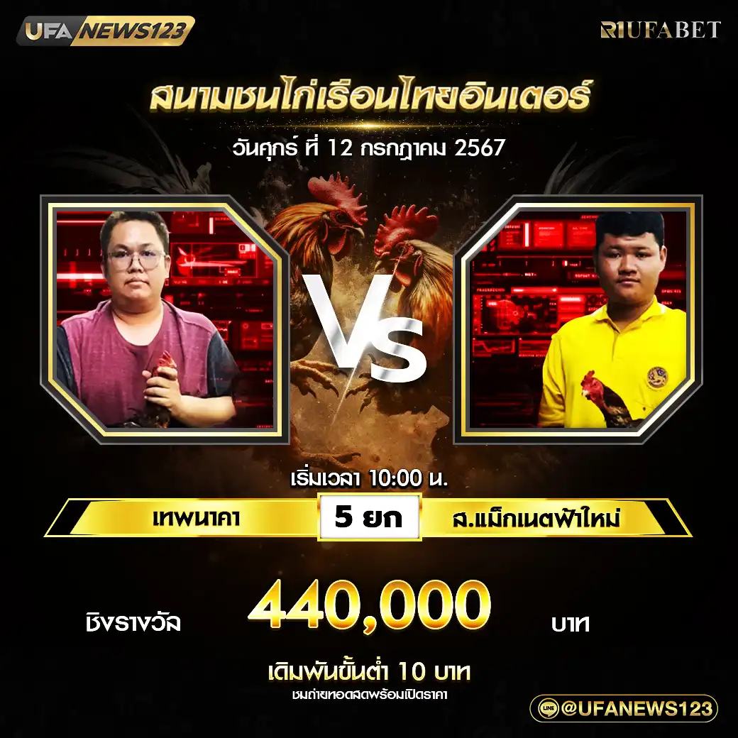 เทพนาคา VS ส.แม็กเนตฟ้าใหม่ ชน 5 ยก ชิงรางวัล 440,000 บาท