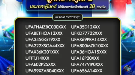 ประกาศผลกิจกรรม 05 กรกฎาคม 2567