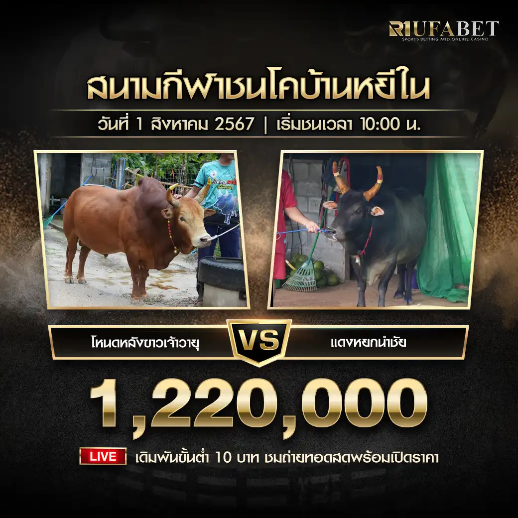 โหนดหลังขาวเจ้าวายุ VS แดงหยกนำชัย ชิงรางวัล 1,220,000 บาท