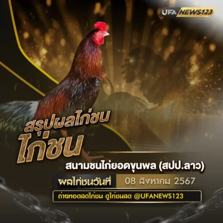 ผลไก่ชน 08 สิงหาคม 2567