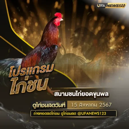 โปรแกรมไก่ชน 15 สิงหาคม 2567