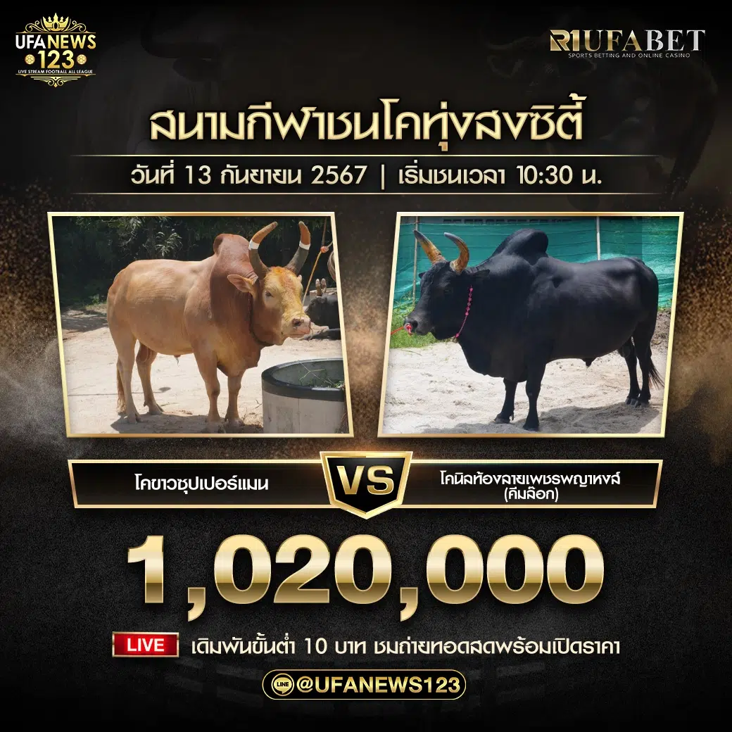 ขาวซุปเปอร์แมน VS นิลท้องลายเพชรพญาหงส์ (คีมล็อก) ชิงรางวัล 1,020,000 บาท