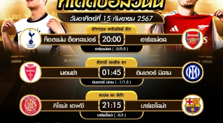 ทีเด็ดบอล 15 กันยายน 2567