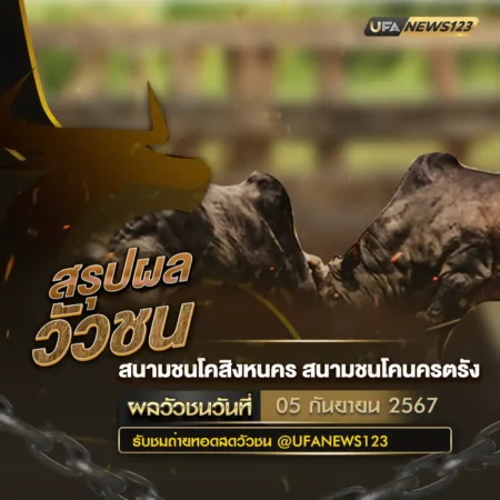 ผลวัวชน 05 กันยายน 2567