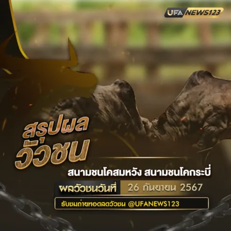 ผลวัวชน 26 กันยายน 2567