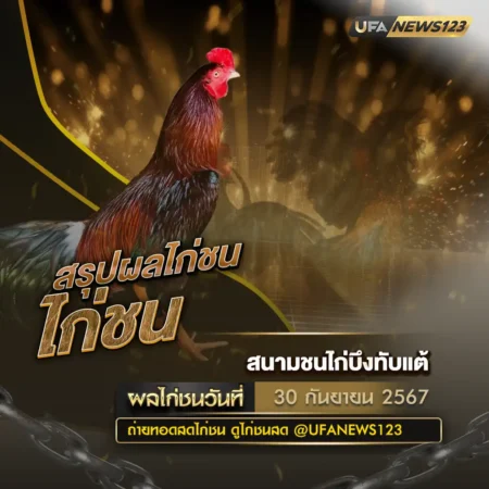 ผลไก่ชน 30 กันยายน 2567