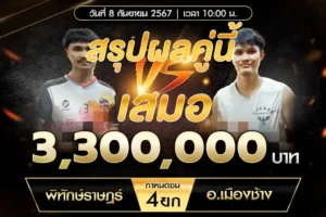 เทปไก่ชน พิทักษ์ราษฎร์ VS อ.เมืองช้าง 08 กันยายน 2567