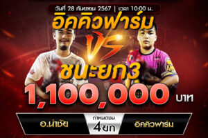 เทปไก่ชน อ.นำชัย VS อิคคิวฟาร์ม 28 กันยายน 2567