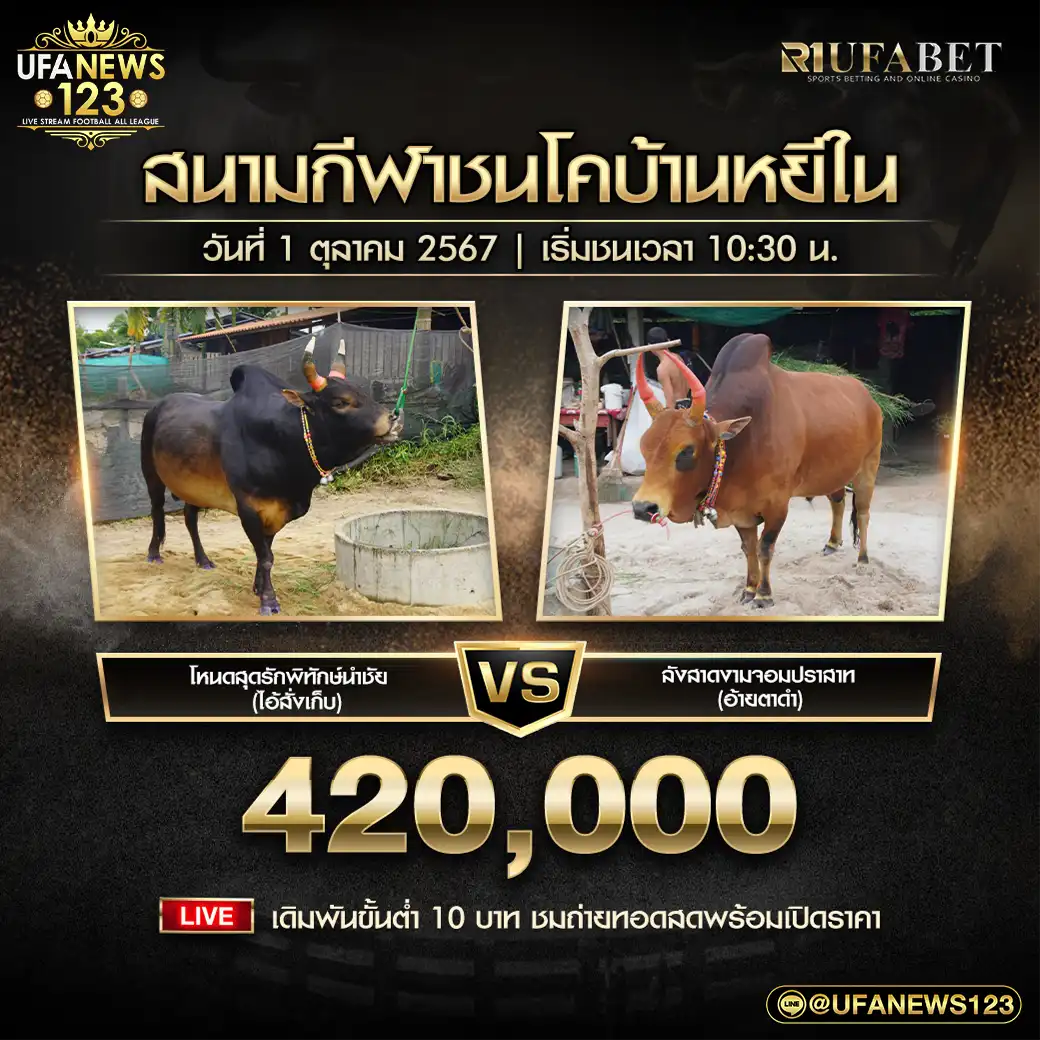 โหนดสุดรักพิทักษ์นำชัย (ไอ้สั่งเก็บ) VS ลังสาดงามจอมปราสาท (อ้ายตาดำ) ชิงรางวัล 420,000 บาท