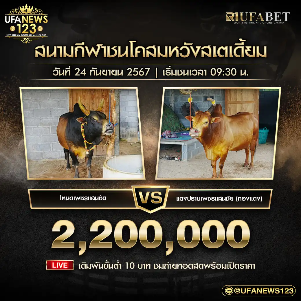 โหนดเพชรแสนชัย VS แดงปราบเพชรแสนชัย (ทองแดง) ชิงรางวัล 2,200,000 บาท