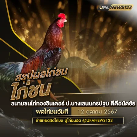 ผลไก่ชน 12 ตุลาคม 2567