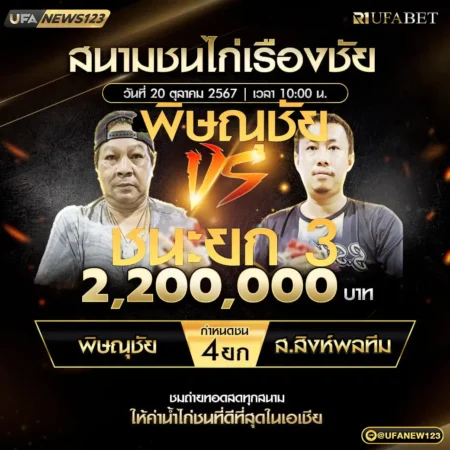 เทปไก่ชน พิษณุชัย VS ส.สิงห์พลทีม 20 ตุลาคม 2567