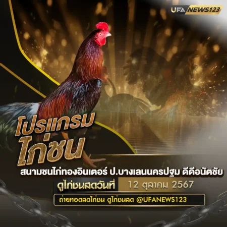 โปรแกรมไก่ชน 12 ตุลาคม 2567