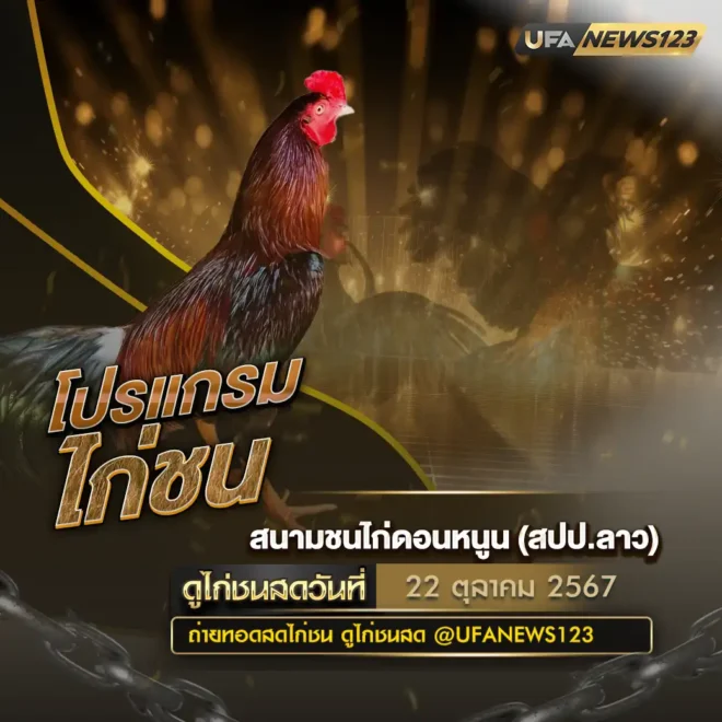 โปรแกรมไก่ชน 22 ตุลาคม 2567