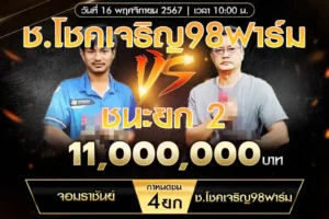 เทปไก่ชน จอมราชันย์ VS ช.โชคเจริญ98ฟาร์ม 16 พฤศจิกายน 2567