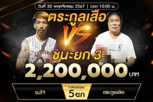 เทปไก่ชน แม่โจ้ VS ตระกูลเสือ 30 พฤศจิกายน 2567