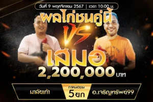 เทปไก่ชน มาลัยเก้า VS อ.เจริญทรัพย์99 09 พศฤจิกายน 2567