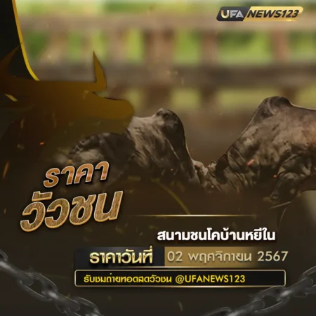 ราคาวัวชน 02 พฤศจิกายน 2567