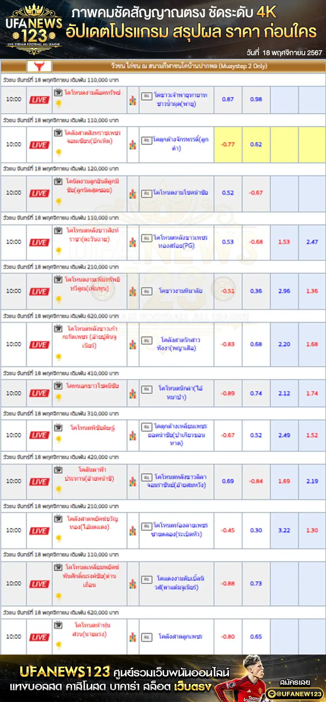 ราคาวัวชน สนามชนโคบ้านปากพล เริ่มชนเวลา 10:30 น. 18 พฤศจิกายน 2567