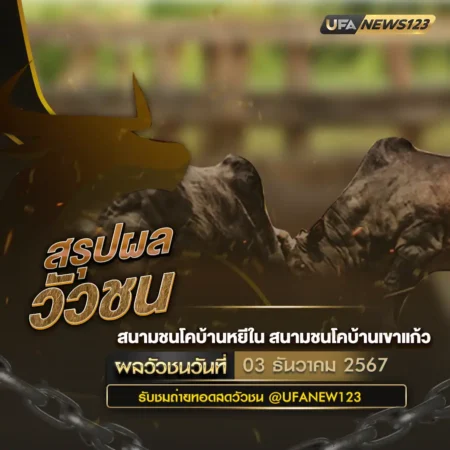 ผลวัวชน 03 ธันวาคม 2567