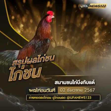 ผลไก่ชน 02 ธันวาคม 2567