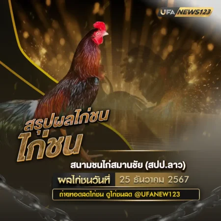 ผลไก่ชน 25 ธันวาคม 2567