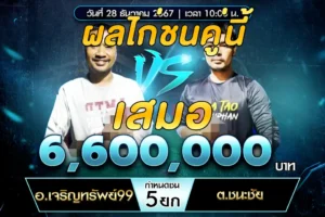 เทปไก่ชน อ.เจริญทรัพย์99 VS ต.ชนะชัย 28 ธันวาคม 2567