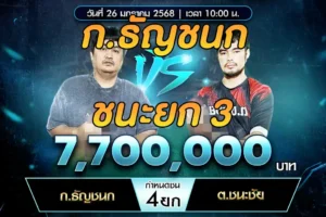 เทปไก่ชน ก.ธัญชนก VS ต.ชนะชัย 26 มกราคม 2568