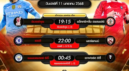 ทีเด็ดบอล 11 มกราคม 2568