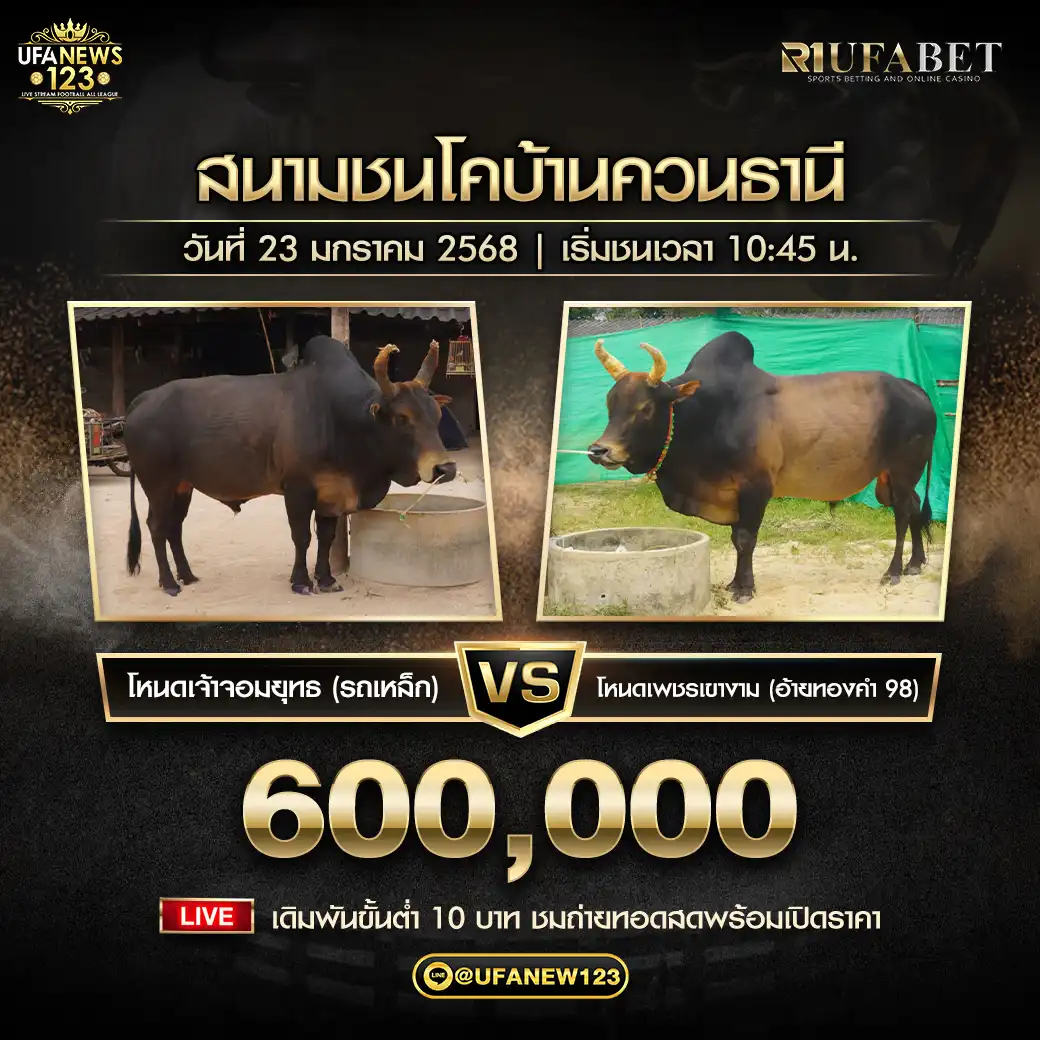 โหนดเจ้าจอมยุทธ (รถเหล็ก) VS โหนดเพชรเขางาม (อ้ายทองคำ 98) ชิงรางวัล 600,000 บาท 23 มกราคม 2568