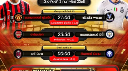 ทีเด็ดบอล 02 กุมภาพันธ์ 2568