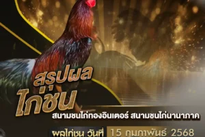 ผลไก่ชน 15 กุมภาพันธ์ 2568