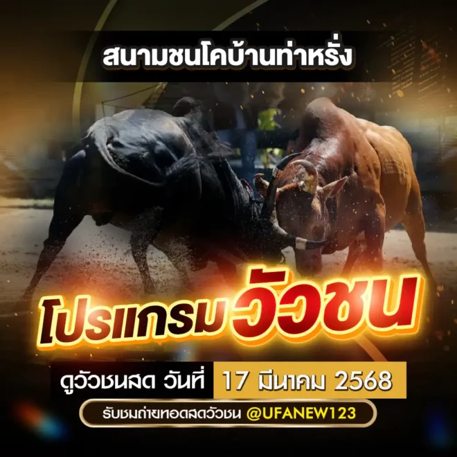 โปรแกรมวัวชน 17 มีนาคม 2568