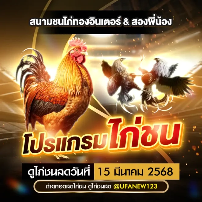 โปรแกรมไก่ชน 15 มีนาคม 2568