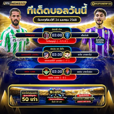 ทีเด็ดบอล 24 เมษายน 2568