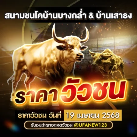 ราคาวัวชน 19 เมษายน 2568