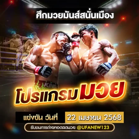 โปรแกรมมวย 22 เมษายน 2568
