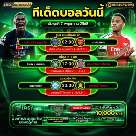 ทีเด็ดบอล 07 พฤษภาคม 2568